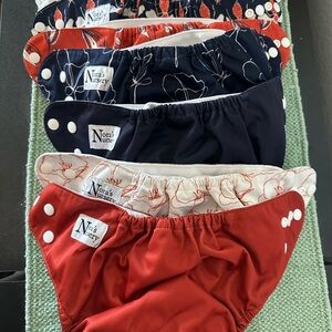 Red and Navy Diaper Covers